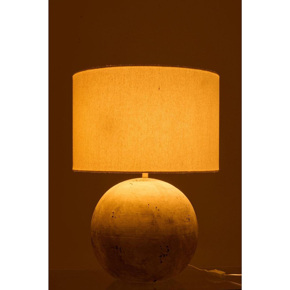 Paris Prix Lampe à Poser en Céramique  Balle  62cm Gris