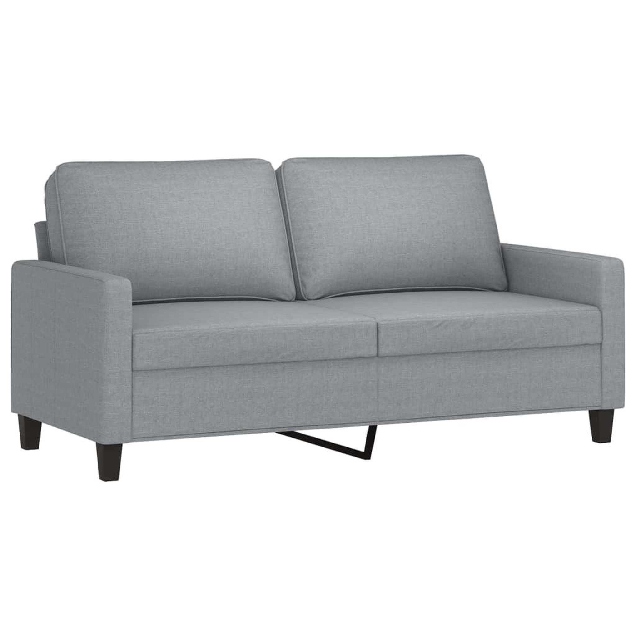Voir la diapositive 4 : VIDAXL Ensemble de canapes 2 pcs avec coussins Gris clair Tissu