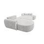 Voir la diapositive 2 : BEST MOBILIER Mahina - canapé panoramique en u 7 places - convertible avec coffre - en tissu bouclette