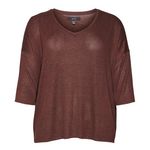 Vero Moda Pull  Femme Vero Moda Curve Brianna 3/4. Coloris disponibles : Rouge