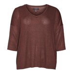 Vero Moda Pull  Femme Vero Moda Curve Brianna 3/4. Coloris disponibles : Rouge