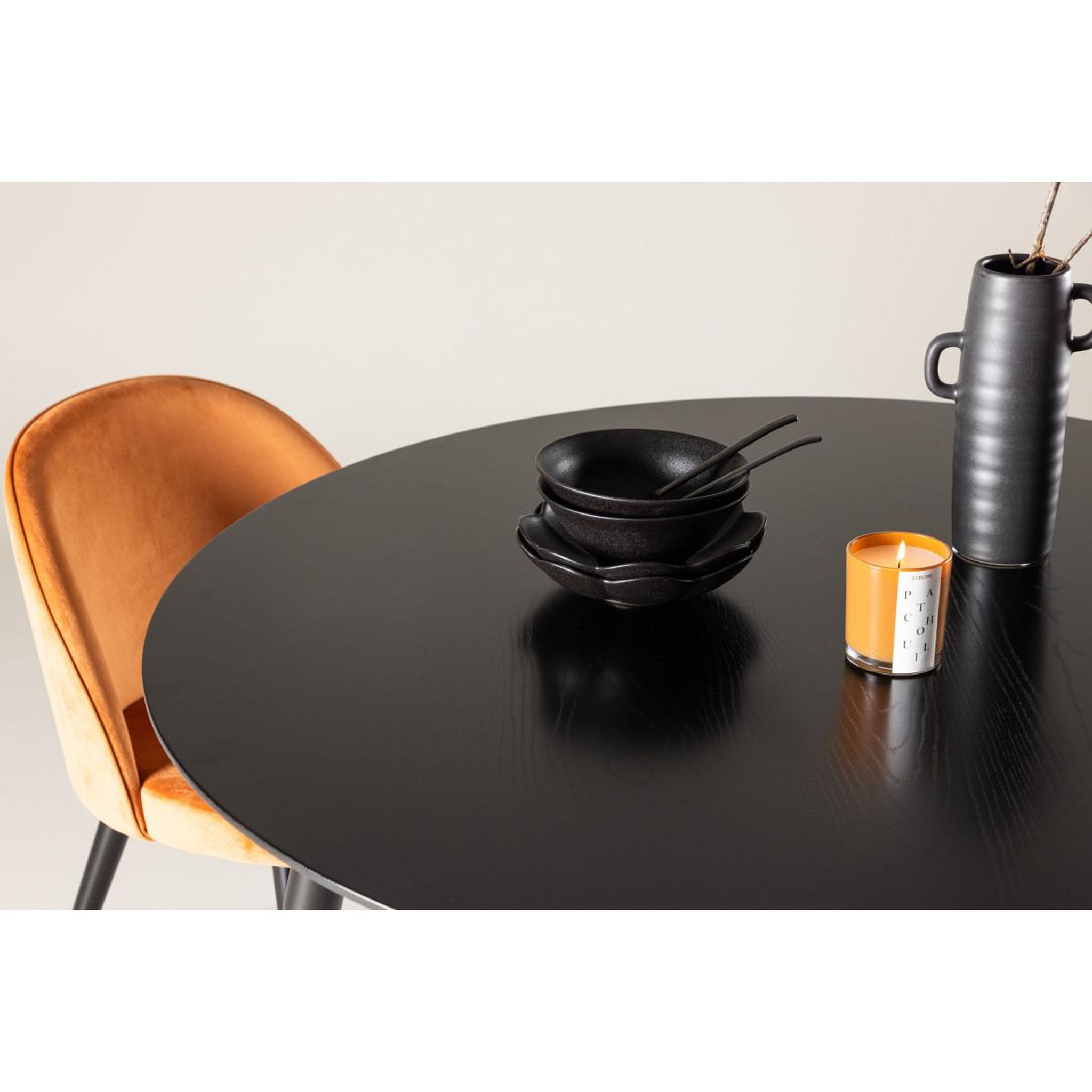 Voir la diapositive 5 : Paris Prix Table à manger ronde  dipp  115cm noir