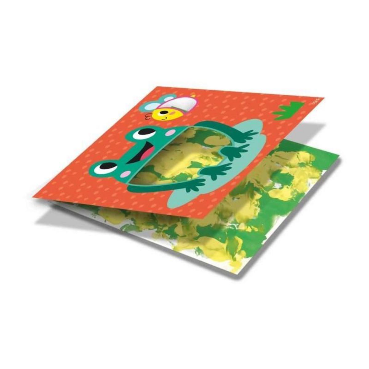 SES Creative Cartes de peinture au doigt Eco - SES CREATIVE - Exprime-toi avec la peinture au doigt et des feuilles de papier.