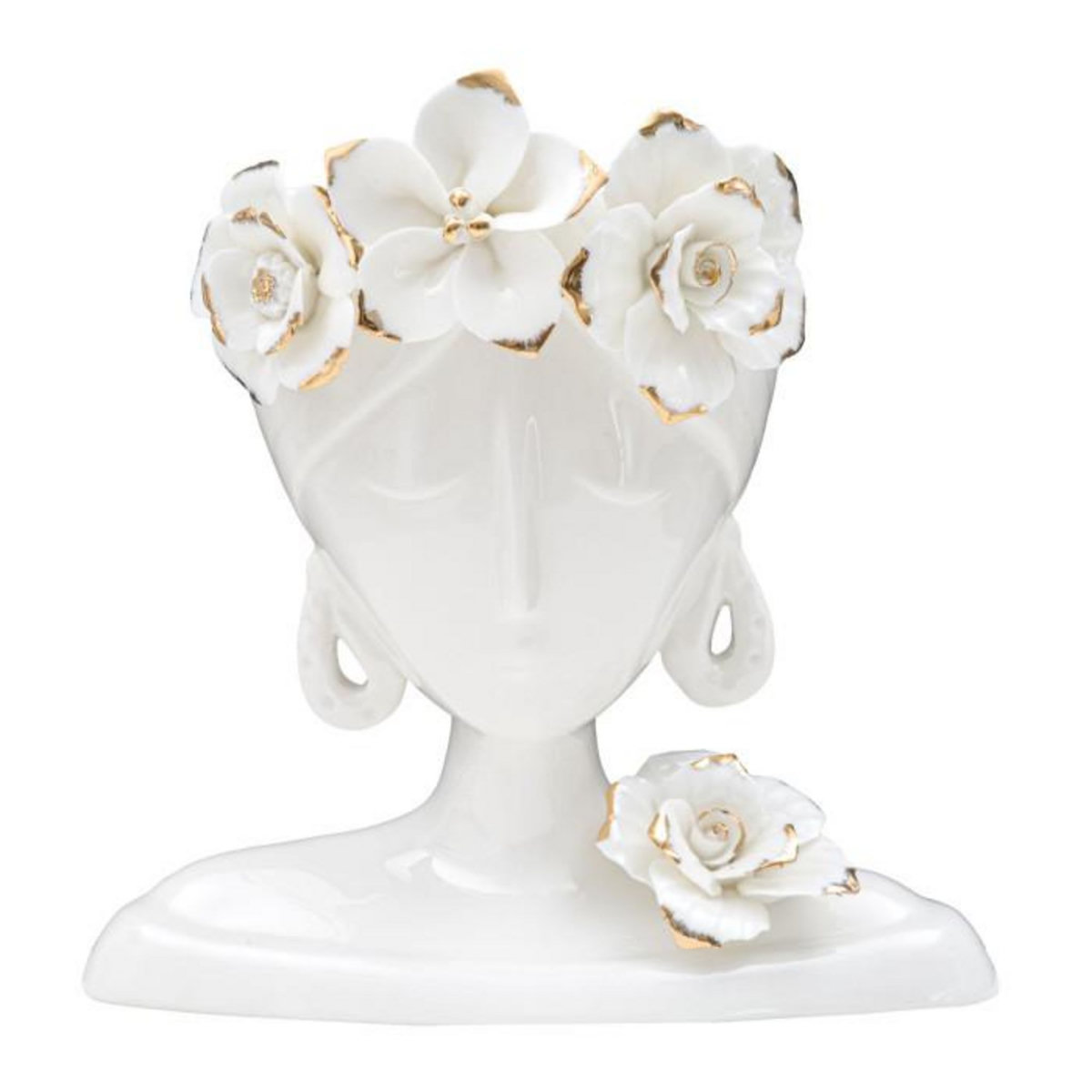 Paris Prix Vase Déco en Porcelaine  Woman Young  21cm Blanc