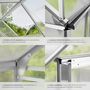 Voir la diapositive 4 : tectake Serre avec fondation 5,85 m³ blanc transparent