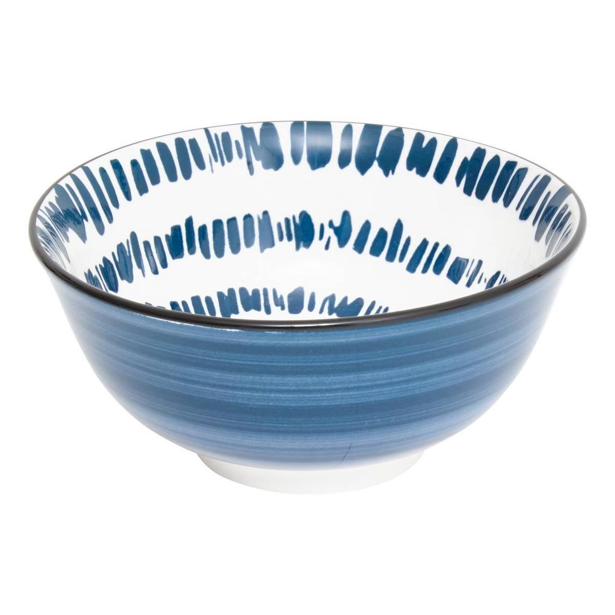 Voir la diapositive 2 : SECRET DE GOURMET Lot de 6 bols en porcelaine  umami rayon  15cm bleu
