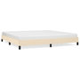 Voir la diapositive 2 : VIDAXL Cadre de lit sans matelas creme 200x200 cm tissu