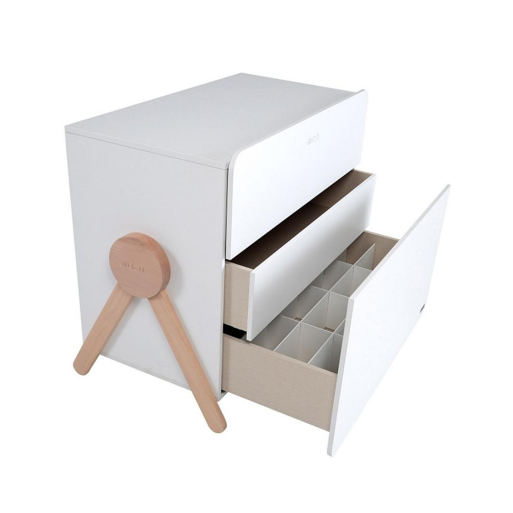 Voir la diapositive 2 : MICUNA Commode Swing Blanc et bois
