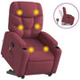 Voir la diapositive 2 : VIDAXL Fauteuil inclinable de massage Rouge bordeaux Tissu