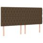 Voir la diapositive 4 : VIDAXL Tete de lit a LED Marron fonce 200x7x118/128 cm Tissu