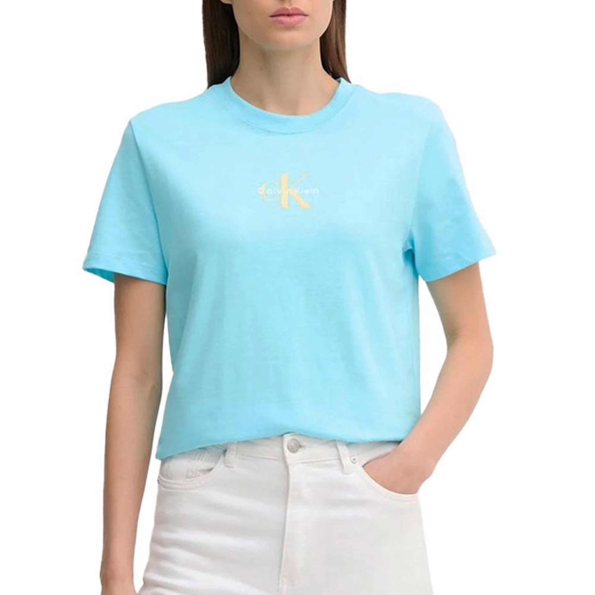 CALVIN KLEIN JEANS T-shirt Bleu Femme Calvin Klein Jeans Ss 20s Classic. Coloris disponibles : Bleu