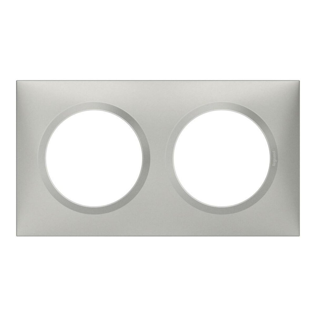 Legrand Plaque double Dooxie, LEGRAND, aluminium