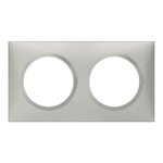 Legrand Plaque double Dooxie, LEGRAND, aluminium
