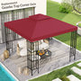 Voir la diapositive 2 : OUTSUNNY Toile de rechange pour pavillon tonnelle tente 3 x 3 m polyester haute densité 180 g/m² bordeaux
