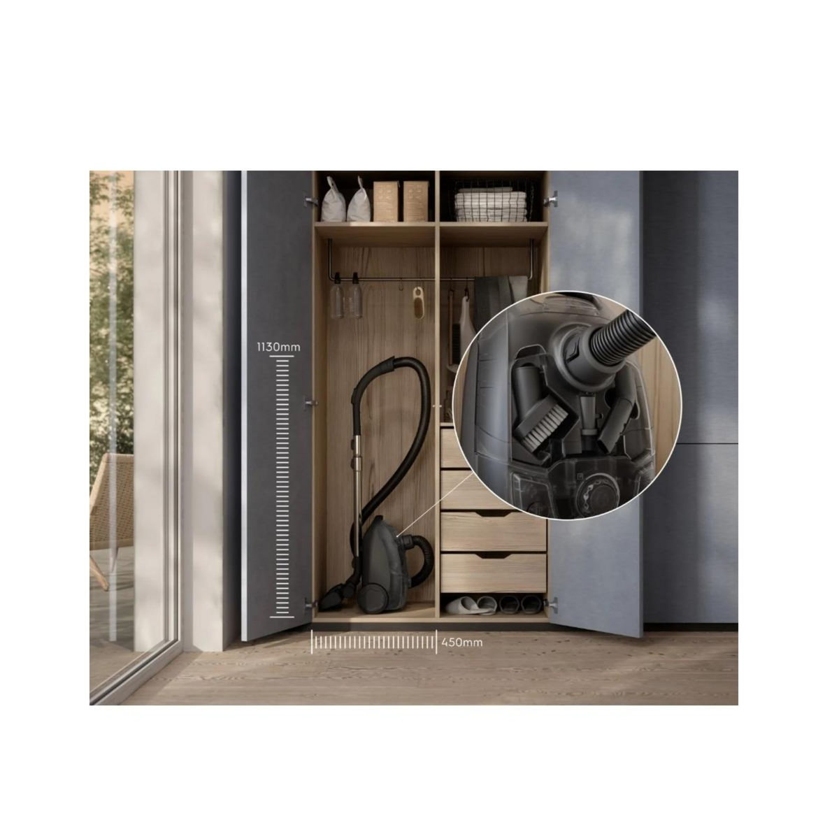 ELECTROLUX Aspirateur traîneau 750w 78db bleu denim - EB51C1DB