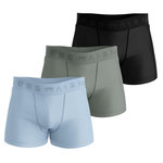 Airness AIRNESS Lot de 3 boxers homme en coton Predator. Coloris disponibles : Vert