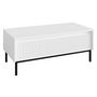 Voir la diapositive 5 : BEST MOBILIER Girona - table basse - blanc - 1 tiroir - 100 cm