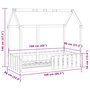 Voir la diapositive 6 : VIDAXL Cadre de lit d'enfants forme de maison sans matelas 80x160 cm