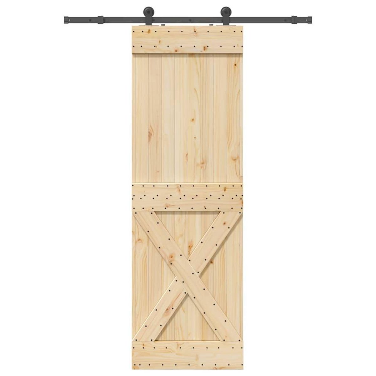 VIDAXL Porte coulissante et kit de quincaillerie 70x210 cm pin massif