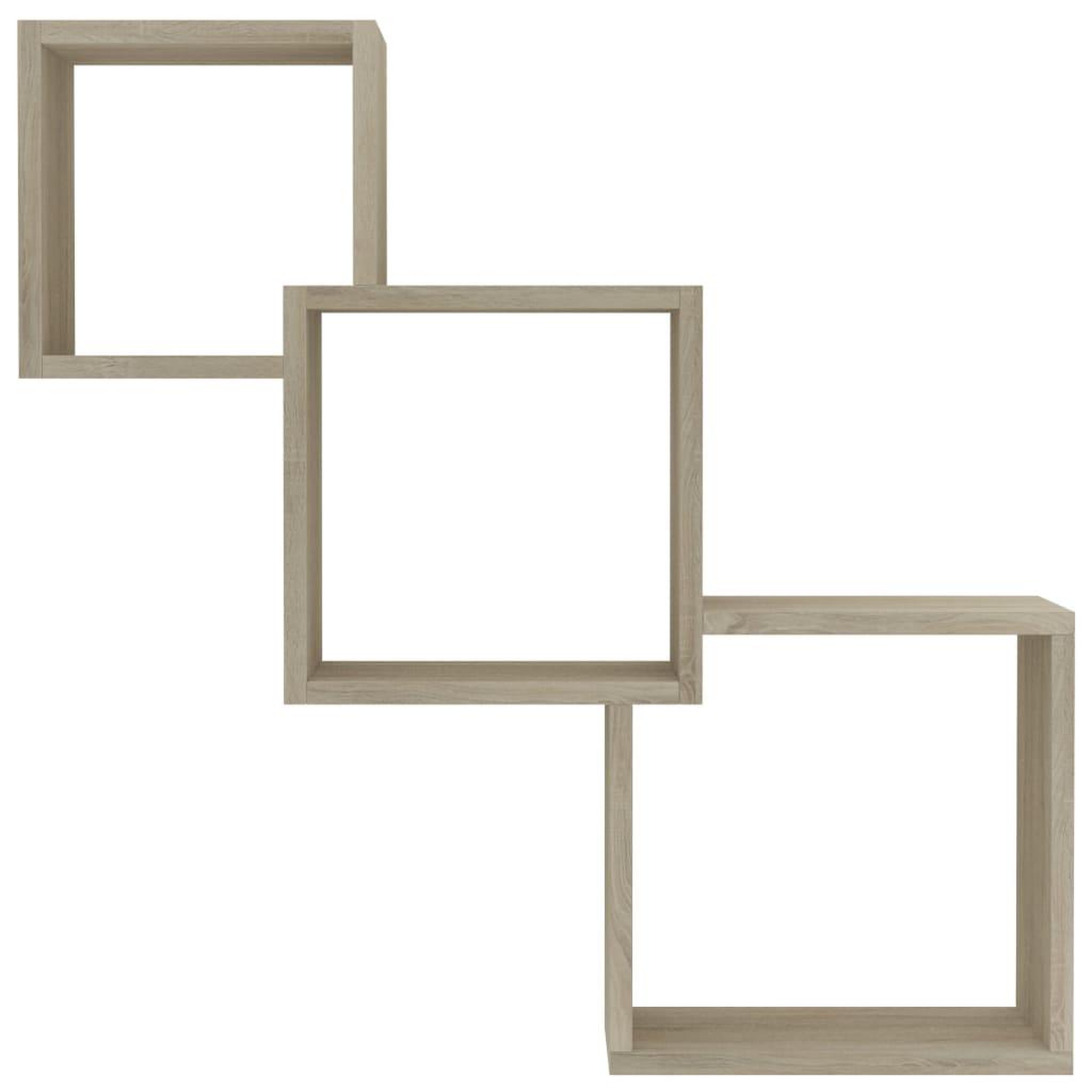 Voir la diapositive 4 : VIDAXL Etageres murales cubiques chene sonoma bois ingenierie