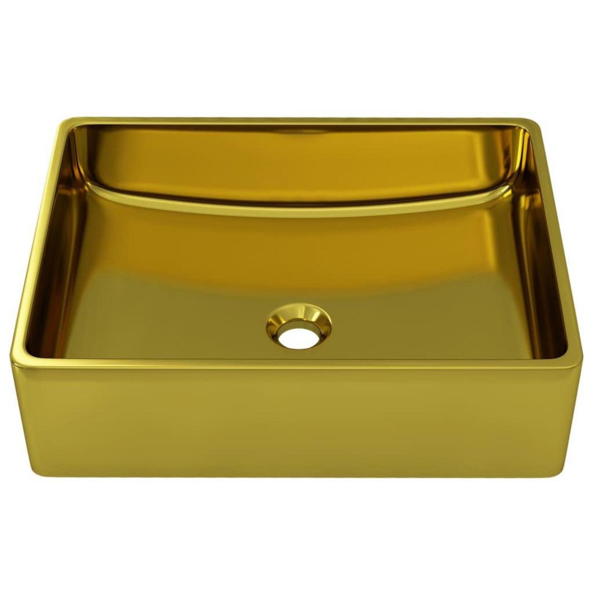 VIDAXL Lavabo 41 x 30 x 12 cm Ceramique Dore