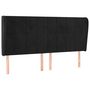 Voir la diapositive 2 : VIDAXL Tete de lit avec oreilles Noir 203x23x118/128 cm Velours