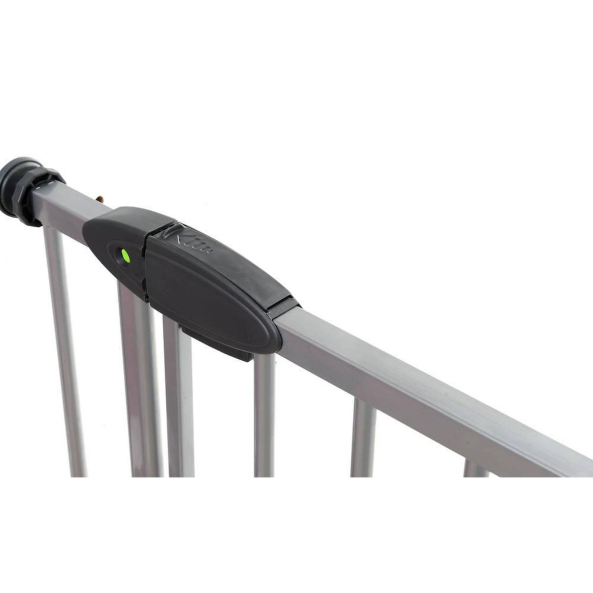 CENTRALE BRICO Barrière métal Roméo, portillon à pression 73-81cm, hauteur 77cm