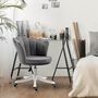 Voir la diapositive 2 : VINSETTO Chaise de bureau design coquillage - hauteur réglable, pivotante - revêtement velours grand confort gris