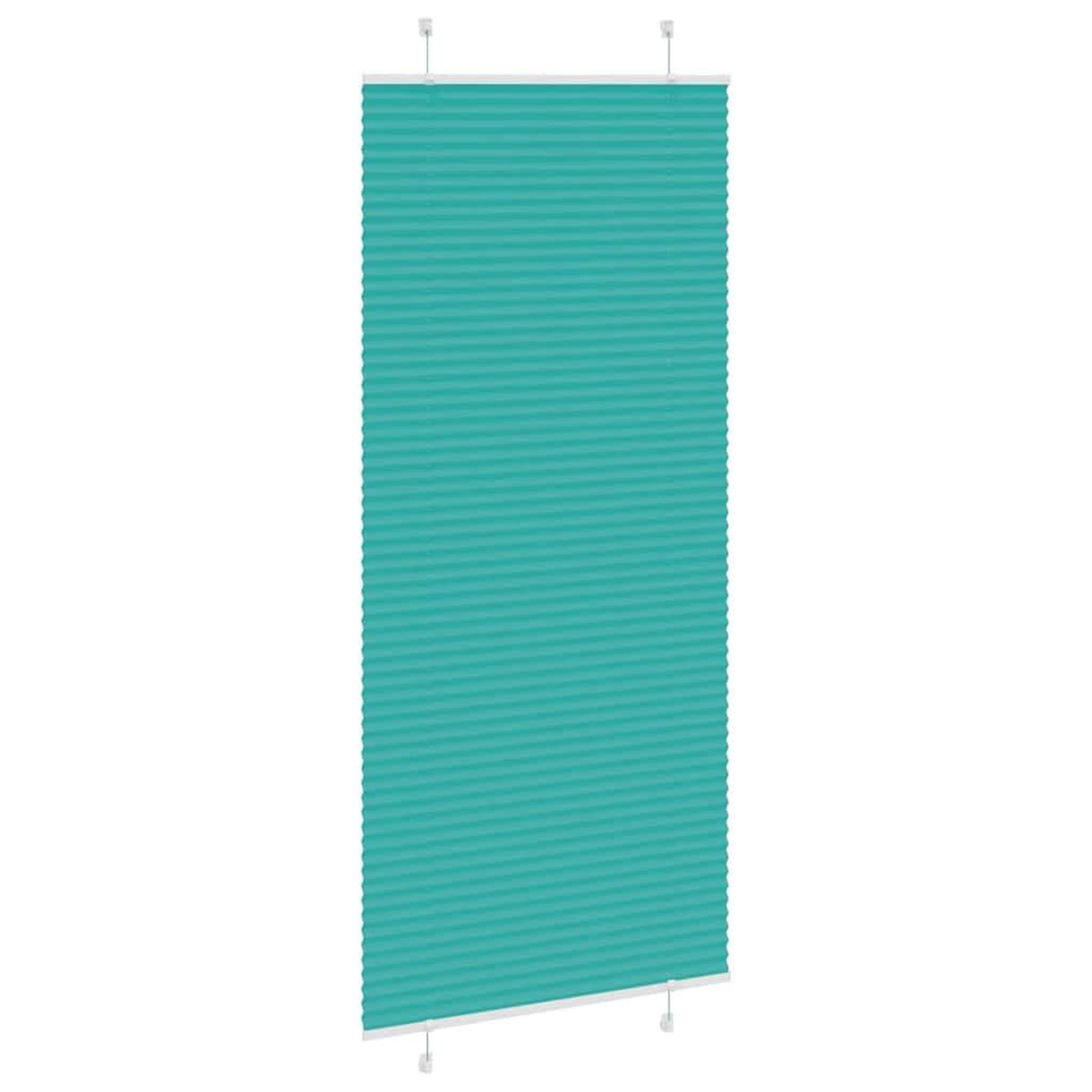 Voir la diapositive 4 : VIDAXL Store plisse vert petrole 100x200cm largeur du tissu 99,4 cm