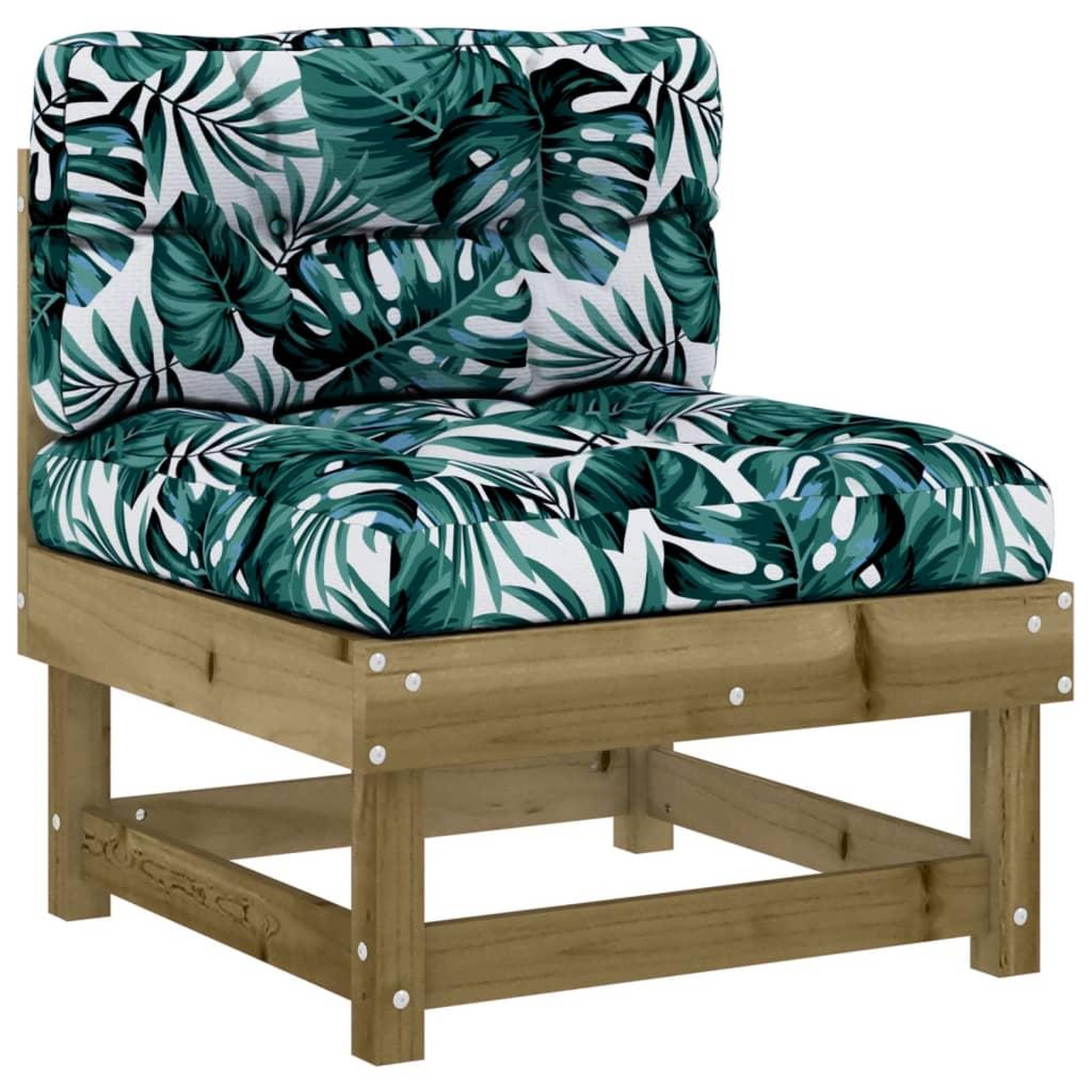 Voir la diapositive 4 : VIDAXL Canapes centraux avec coussins 2 pcs bois de pin impregne