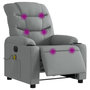 Voir la diapositive 3 : VIDAXL Fauteuil de massage inclinable electrique gris clair tissu