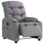 Voir la diapositive 3 : VIDAXL Fauteuil de massage inclinable electrique gris clair tissu