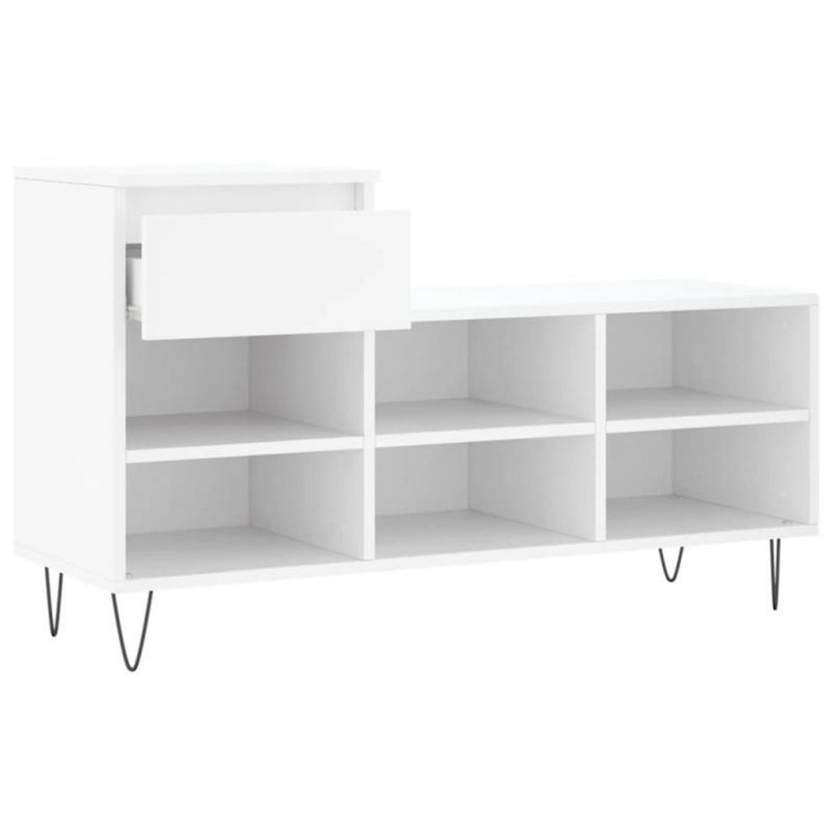 VIDAXL Armoire à chaussures Blanc 102x36x60 cm Bois d ingénierie