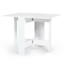 Voir la diapositive 1 : ID MARKET Table console pliable EDI 2-4 personnes bois blanc 103 x 76 cm