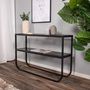 Voir la diapositive 3 : Paris Prix Console Design en Verre  Rocker  110cm Noir