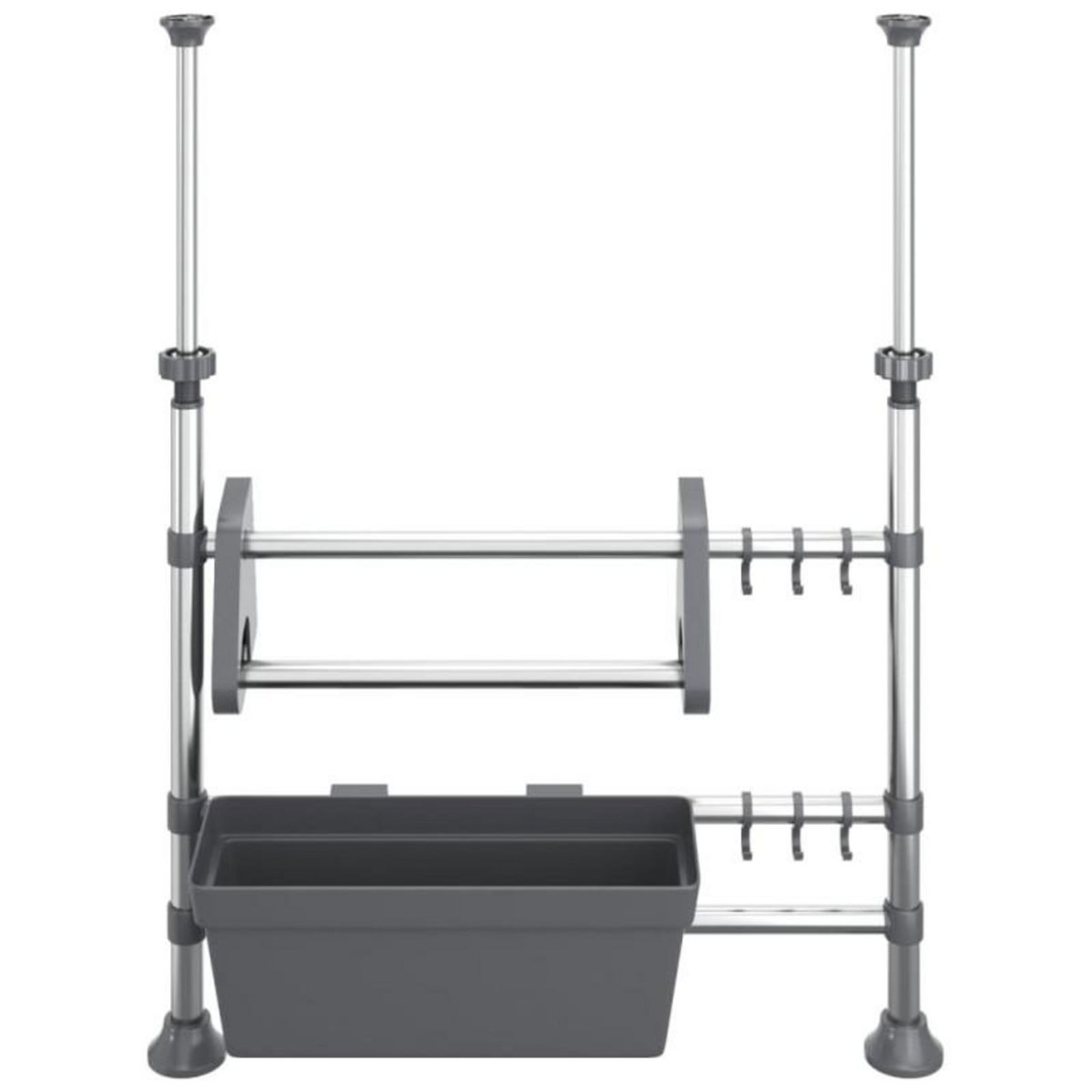 VIDAXL Organisateur de cuisine réglable Aluminium