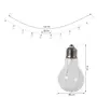 OUTSUNNY Guirlandes lumineuses solaires extérieures - lot de 2 pièces - total 20 ampoules LED blanc chaud - longueur totale 3,8 m - norme IP44