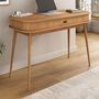 Voir la diapositive 3 : IDIMEX Bureau JARI avec rangement porte coulissante, en bois massif