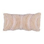 ACTUEL Coussin déco effet tufté CURVES. Coloris disponibles : Beige, Marron