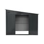 Voir la diapositive 5 : SWEEEK Abri de jardin acier 8.96m² avec kit d'ancrage anthracite L 277.5 x l 322 x H 203 cm - Ornay