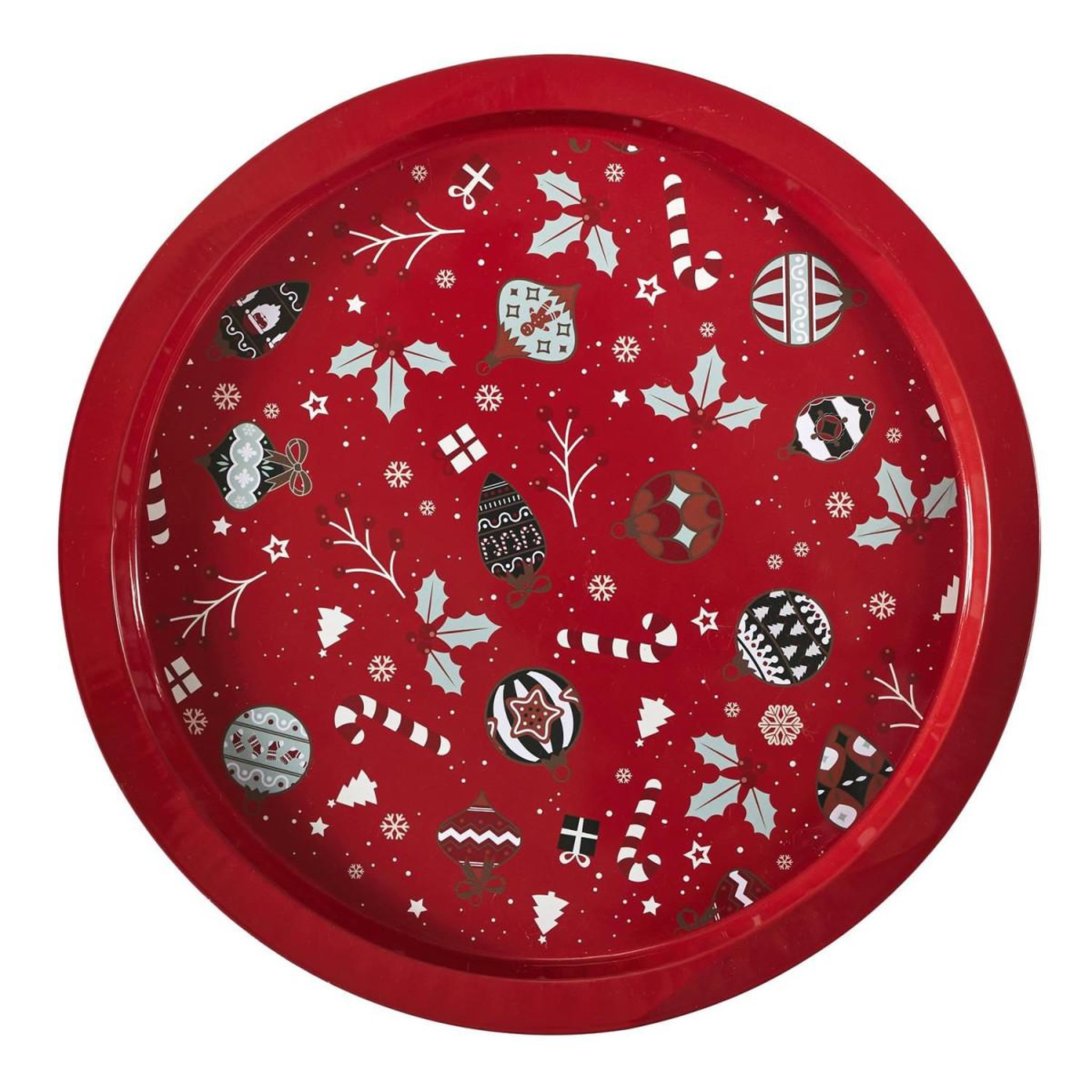 Voir la diapositive 2 : The Home Deco Factory Plateau de service  noël magique  32cm rouge