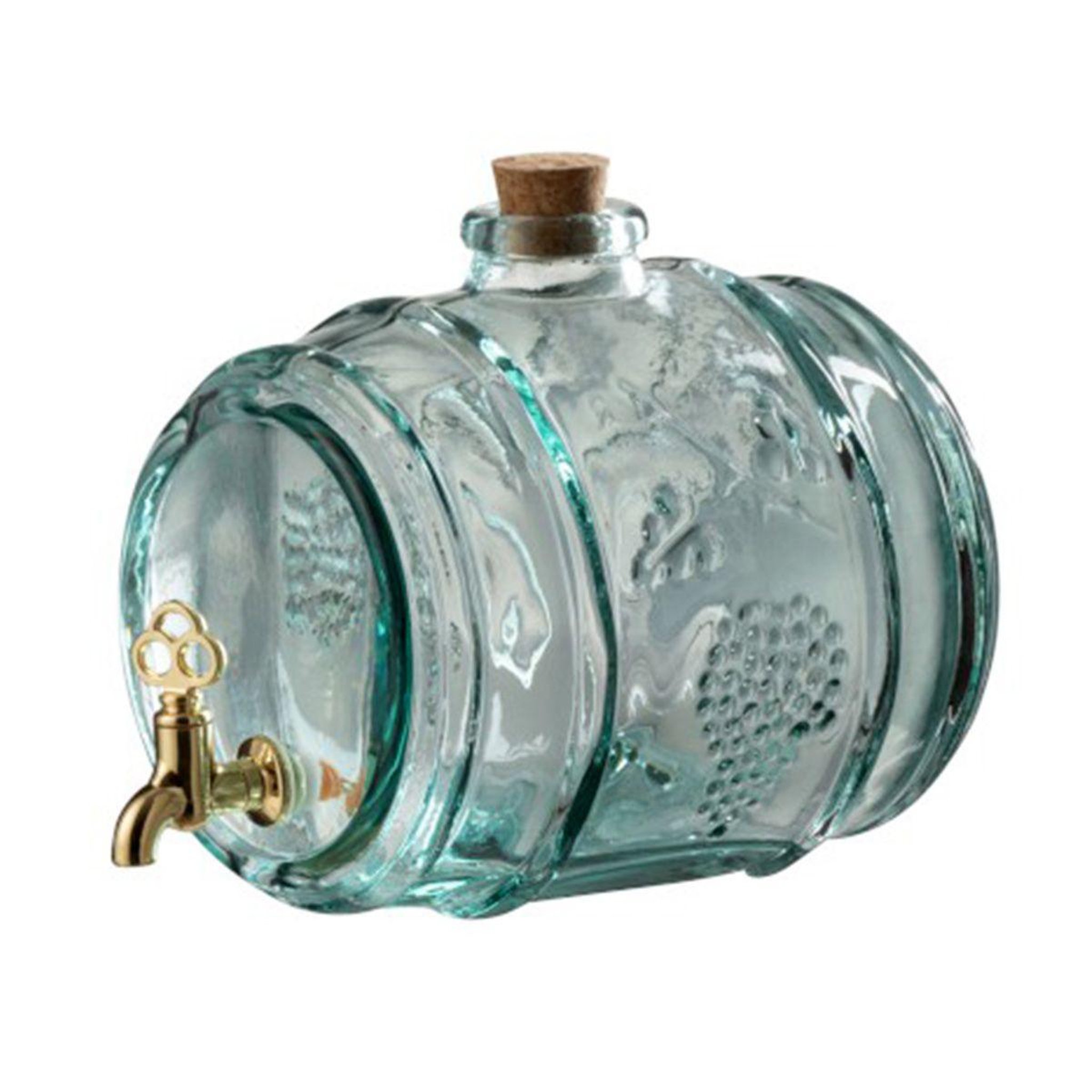 J-LINE Distributeur de Boisson  Baril de Vin  17cm Transparent