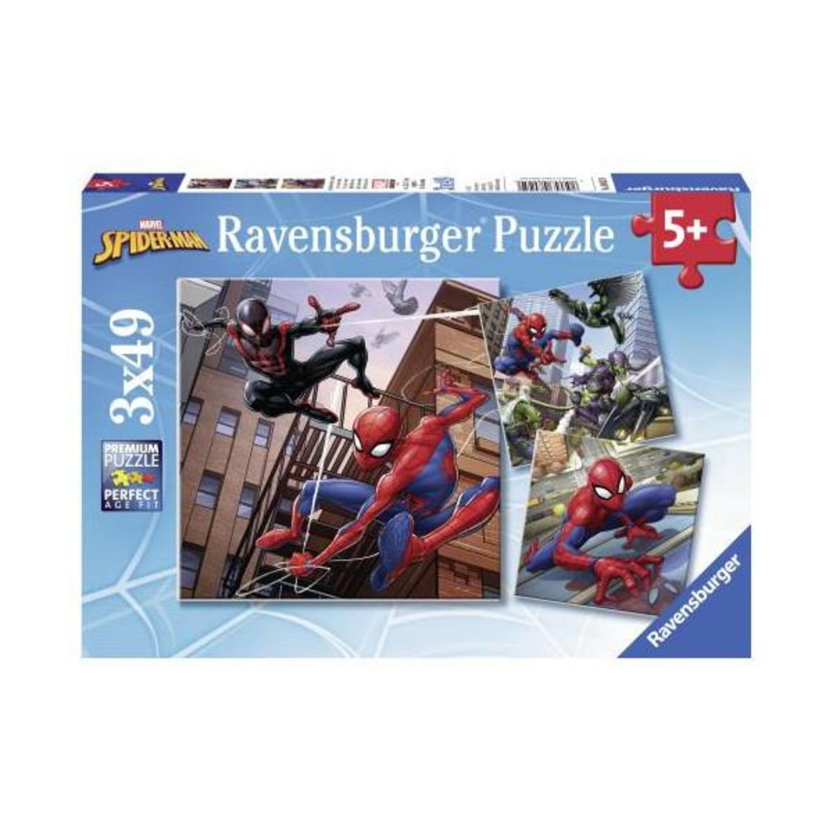 RAVENSBURGER Puzzles 3x49 p - Spider-man en action