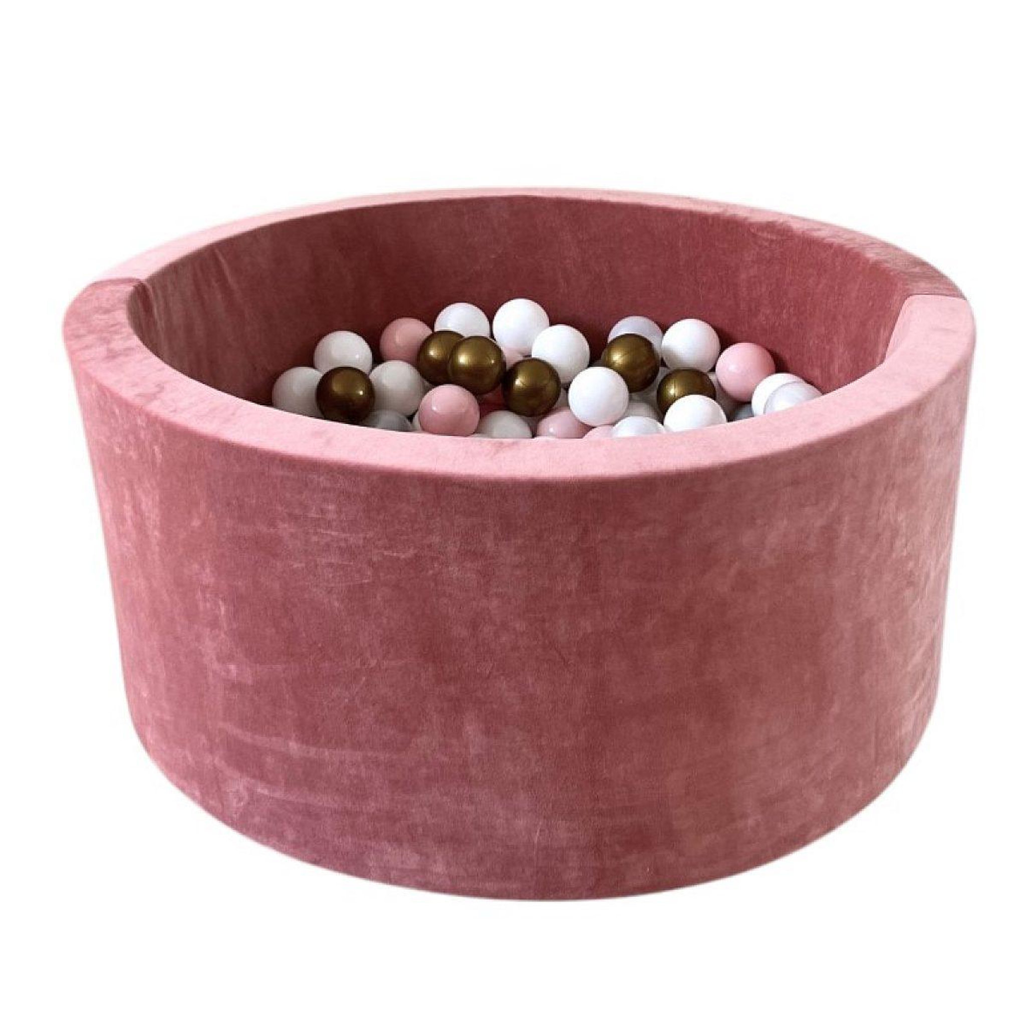 MONIO FOR KIDS Piscine à balles en velours 90 cm rose + 200 balles