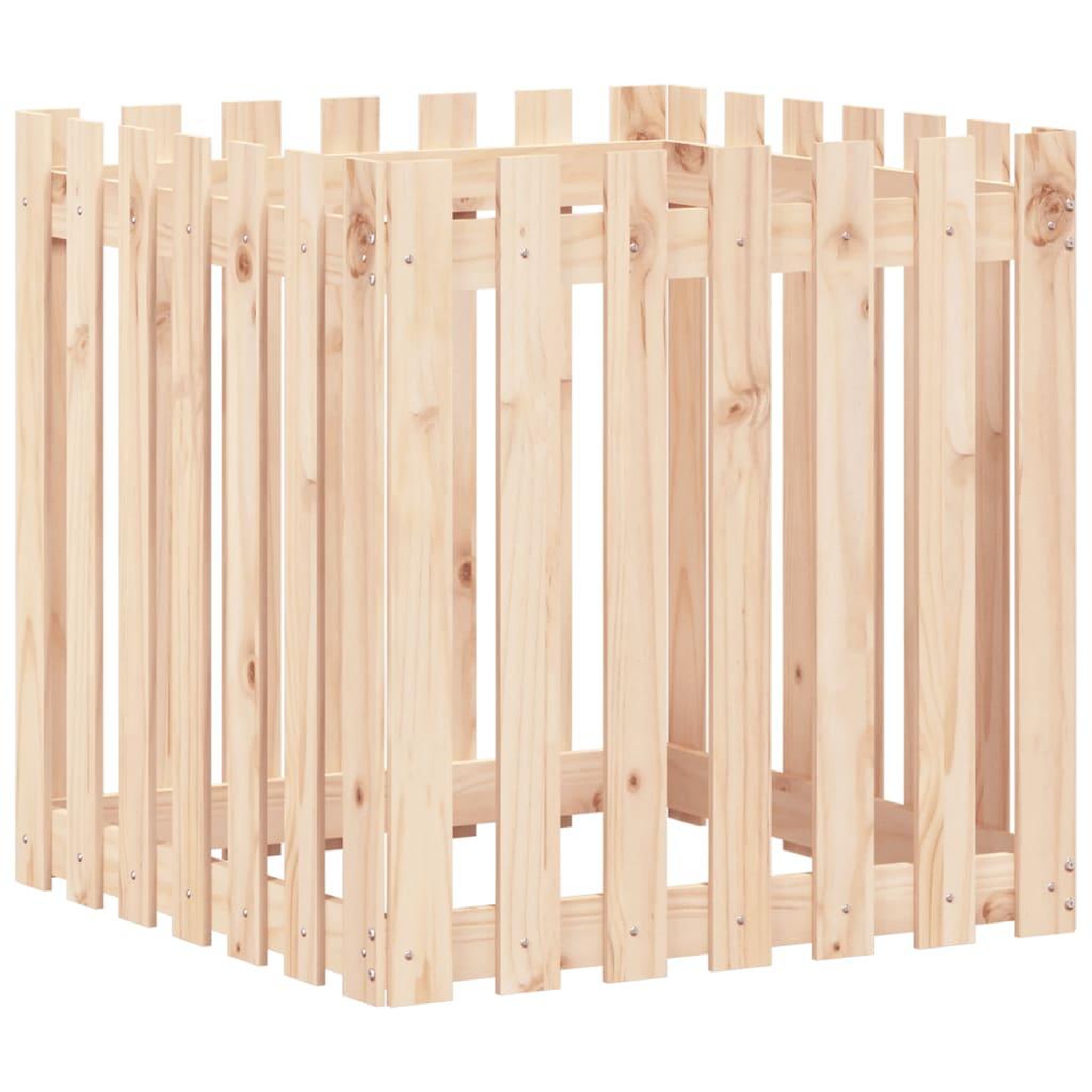 Voir la diapositive 4 : VIDAXL Jardiniere avec design de cloture 70x70x70 cm pin massif