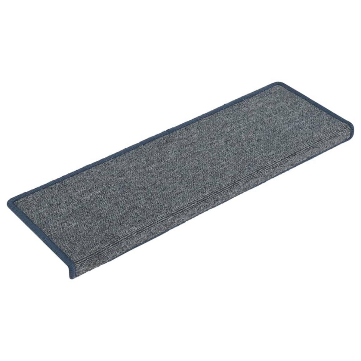 VIDAXL Tapis d'escalier 15 pcs 65x21x4 cm Violet et bleu