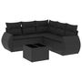 Voir la diapositive 2 : VIDAXL Salon de jardin 6 pcs avec coussins noir resine tressee
