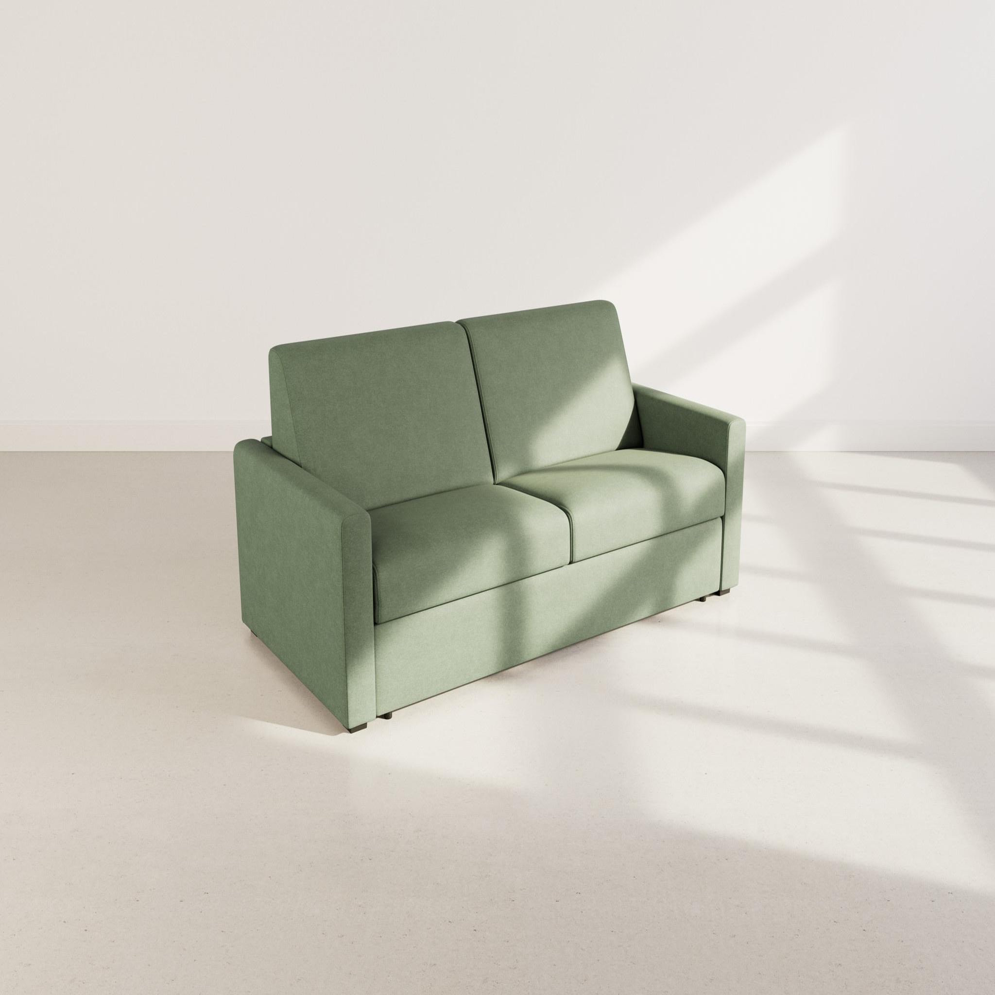 Voir la diapositive 6 : BEST MOBILIER Julia - canapé 3 places convertible express couchage quotidien 140 cm matelas 18 cm en tissu