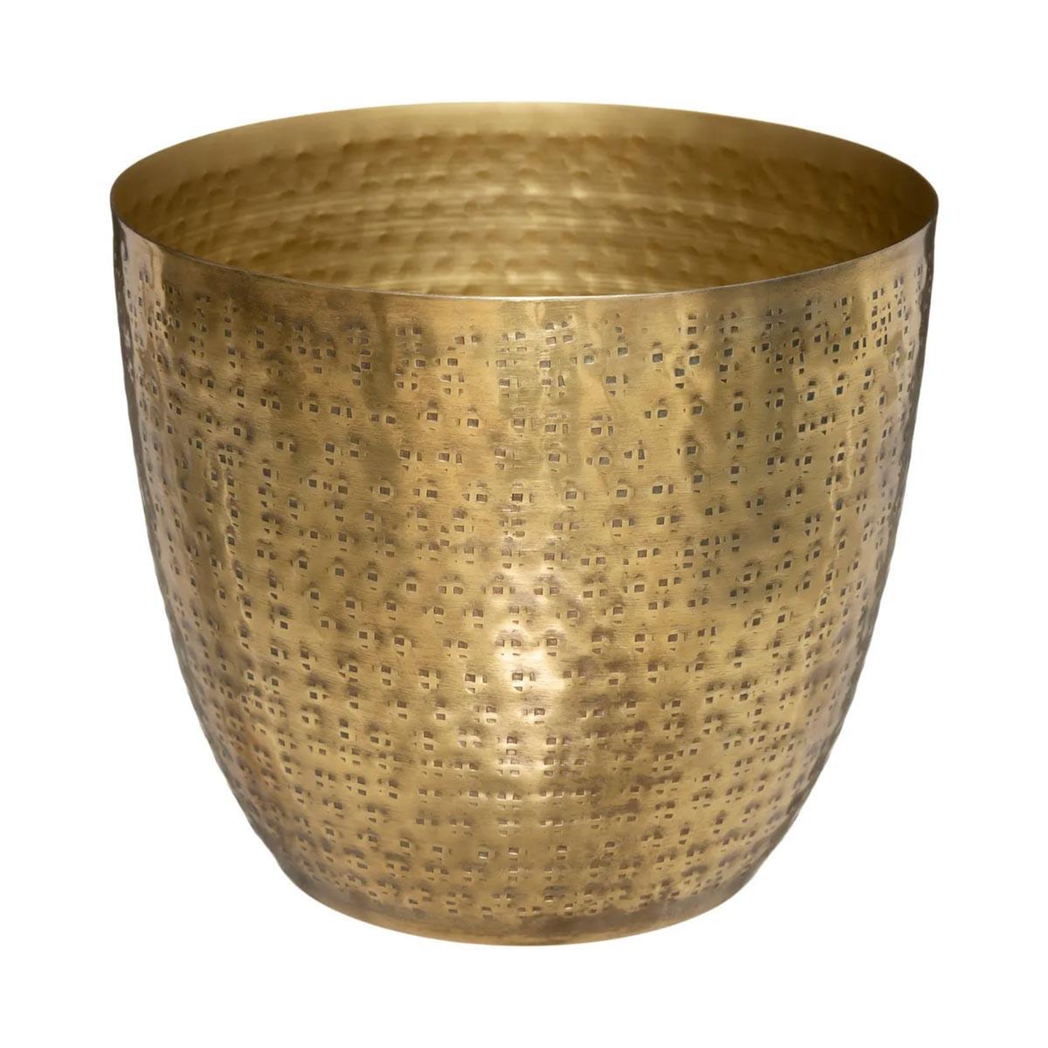ATMOSPHERA Pot de Fleurs Déco en Métal  Oasis  18cm Or
