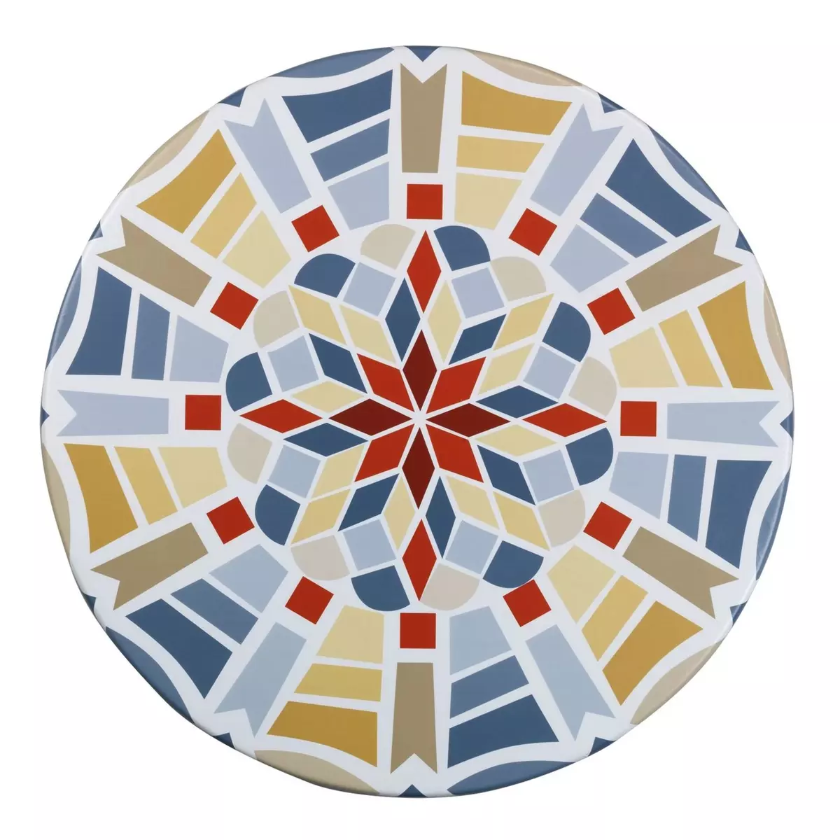 Wenko Housse de table élastique Mosaïque - Modèle L - Bleu, Vert et Rouge